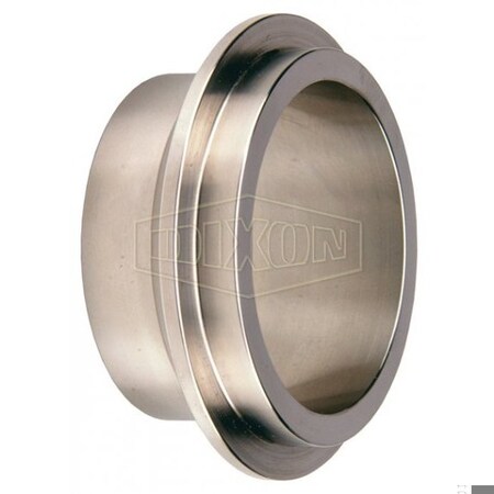 Dixon Short Weld Ferrule, 4 in Nominal, Male I-Line End Style, 304 SS, Domestic 14WI-G400